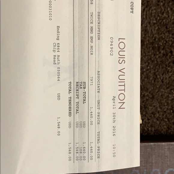 Authentic Louis Vuitton Twice MNG EMP NOIR - Picture 7 of 8